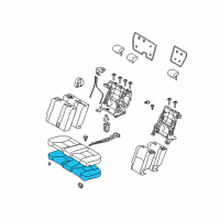 OEM 2010 Scion tC Seat Cushion Pad Diagram - 71503-21011