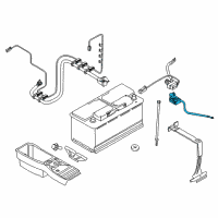 OEM 2011 BMW X5 Positive Battery Cable Plus Diagram - 61-12-9-217-004