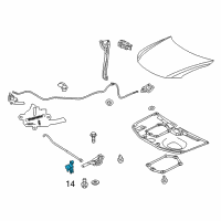 OEM 2012 Scion tC Support Rod Holder Diagram - 53452-21010