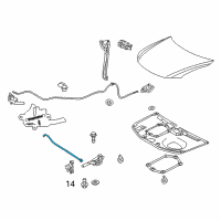 OEM 2011 Scion tC Support Rod Diagram - 53440-21030