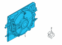 OEM 2022 Nissan Sentra Motor & Fan Assy-W/Shroud Diagram - 21481-6LB0B
