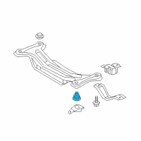 OEM 2016 Toyota Camry Suspension Crossmember Lower Insulator Diagram - 52272-06110