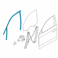 OEM BMW X1 Window Guide, Left Front Door Diagram - 51-33-2-990-307