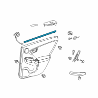 OEM 2015 Toyota Prius Belt Weatherstrip Diagram - 68173-47040