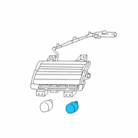 OEM 2018 Jeep Wrangler Bulb-Side Marker Diagram - L0007443