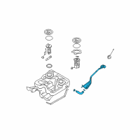 OEM 2007 Hyundai Santa Fe Filler Neck & Hose Assembly Diagram - 31030-0W000