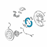 OEM Cadillac Park Brake Shoes Diagram - 20921108