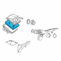 OEM 2005 GMC Sierra 1500 HD Element, Air Cleaner Diagram - 15908916