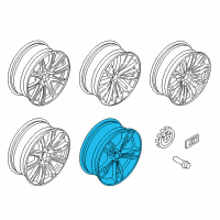 OEM 2020 BMW M550i xDrive Disc Wheel Light Alloy Titanium Matt Diagram - 36-11-7-855-087