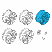 OEM 2020 BMW M550i xDrive Disc Wheel Light Alloy Jet Bl.Solenoid.Paint Diagram - 36-11-7-856-926