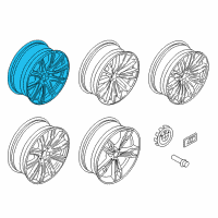 OEM 2022 BMW 530i xDrive Disc Wheel, Light Alloy, Orbitgrey Diagram - 36-11-6-863-420