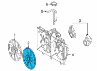 OEM 2018 Toyota Mirai Fan Blade Diagram - 16361-77070