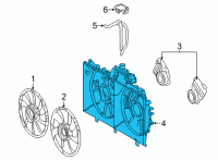 OEM 2018 Toyota Mirai Fan Shroud Diagram - 16711-77071