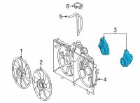 OEM 2019 Toyota Mirai Fan Motor Diagram - 16363-30041