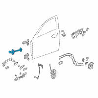 OEM Acura Checker, Left Front Door Diagram - 72380-TL0-003