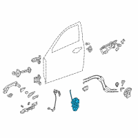 OEM 2011 Acura TSX Latch Assembly, Right Front Diagram - 72110-TL0-G02