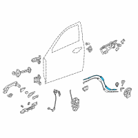 OEM 2009 Acura TSX Cable, Front Door Lock Diagram - 72133-TL0-G01