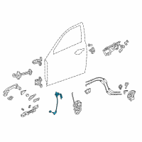 OEM 2010 Acura TSX Cylinder, Driver Side Door Diagram - 72185-TL0-A01