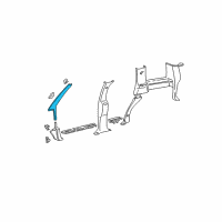 OEM Chevrolet S10 Molding Asm-Windshield Side Garnish *Graphite Diagram - 15743584