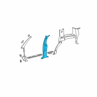 OEM 2000 Chevrolet Blazer Molding Asm-Front Side Door Lock Pillar Garnish *Medium Beige Diagram - 15668797