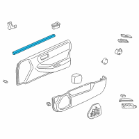 OEM Acura Integra Weatherstrip, Right Front Door (Inner) Diagram - 72335-ST8-003