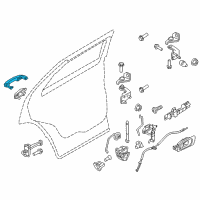 OEM Ford Police Interceptor Utility Handle, Outside Diagram - BB5Z-7822404-AA