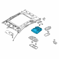 OEM 2014 Hyundai Azera Overhead Console Lamp Assembly Diagram - 92810-3V010-RA5