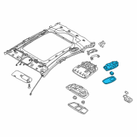 OEM 2014 Hyundai Azera Rear Personal Lamp Assembly, Right Diagram - 92880-3V000-RA5