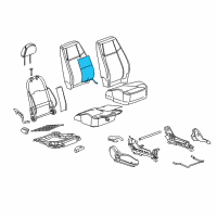 OEM 2008 Pontiac G5 Heater Asm-Driver Seat Back Cushion Diagram - 22730866