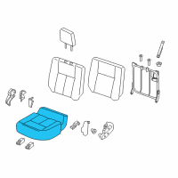 OEM 2017 Nissan Titan Cushion Assy-Rear Seat, LH Diagram - 88350-EZ17A