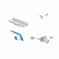 OEM Honda Fit Arm, Rear Wiper Diagram - 76720-SAA-004