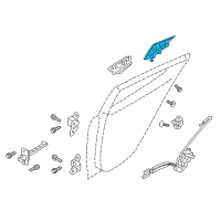 OEM 2016 Hyundai Veloster Rear Exterior Door Handle Assembly, Right Diagram - 83660-2V000