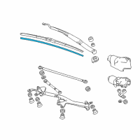 OEM 2011 Honda CR-Z Rubber, Blade (525MM) Diagram - 76622-SZT-A01