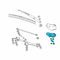 OEM 2012 Honda CR-Z Motor, Front Wiper Diagram - 76505-SZT-G01