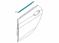 OEM 2020 BMW 228i xDrive Gran Coupe WINDOW WELL STRIP, OUTER, DO Diagram - 51-35-7-483-139
