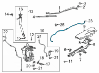 OEM 2022 Buick Encore GX Washer Hose Diagram - 42487025