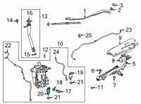 OEM 2021 Cadillac XT5 Front Washer Pump Diagram - 84518407