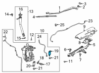OEM 2019 Cadillac Escalade Rear Washer Pump Diagram - 84518405