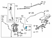 OEM 2019 Chevrolet Suburban 3500 HD Rear Washer Pump Diagram - 84518405