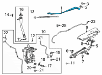 OEM 2021 Buick Encore GX Wiper Arm Diagram - 42709500