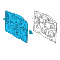 OEM BMW 650i Engine Cooling Fan Assembly Diagram - 17-42-7-534-911