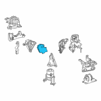 OEM 2018 Toyota Camry Side Transmission Mount Diagram - 12362-F0010