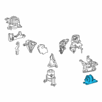 OEM 2019 Toyota Camry Side Transmission Mount Diagram - 12372-F0010