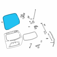 OEM Toyota Highlander Lift Gate Weatherstrip Diagram - 67881-0E040