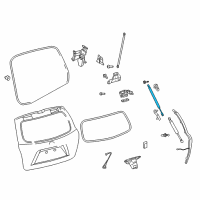 OEM 2010 Toyota Highlander Lift Cylinder Diagram - 68950-0E071