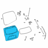 OEM Toyota Highlander Lift Gate Diagram - 67005-0E252