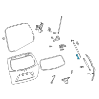 OEM 2011 Toyota Highlander Lift Cylinder Lower Bracket Diagram - 68957-48010