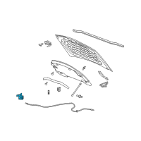 OEM 2009 Cadillac SRX Latch Asm-Hood Primary & Secondary Diagram - 20761109