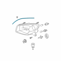 OEM 2005 Toyota RAV4 Upper Seal Diagram - 53183-42020