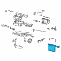 OEM 2008 Toyota Tacoma Evaporator Core Diagram - 88511-04010